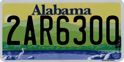 AL license plate 2AR6300