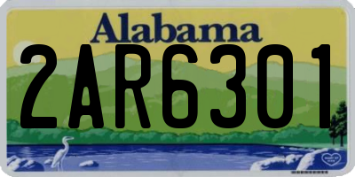 AL license plate 2AR6301