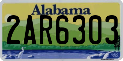 AL license plate 2AR6303
