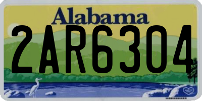 AL license plate 2AR6304