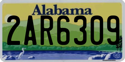 AL license plate 2AR6309