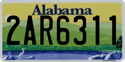 AL license plate 2AR6311