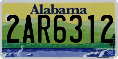 AL license plate 2AR6312