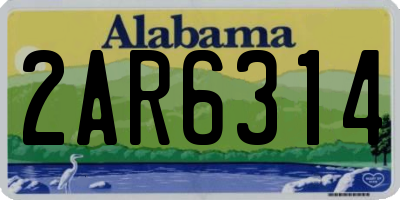 AL license plate 2AR6314