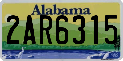 AL license plate 2AR6315