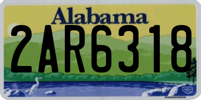 AL license plate 2AR6318