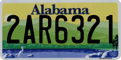 AL license plate 2AR6321