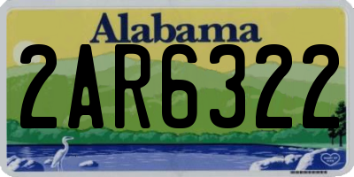 AL license plate 2AR6322
