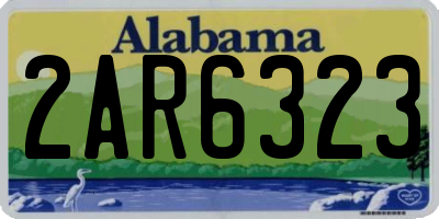 AL license plate 2AR6323