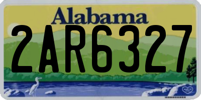 AL license plate 2AR6327
