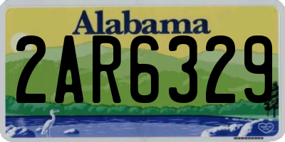 AL license plate 2AR6329