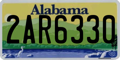AL license plate 2AR6330