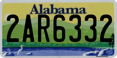 AL license plate 2AR6332