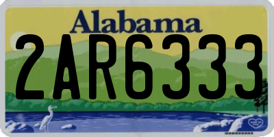 AL license plate 2AR6333