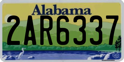 AL license plate 2AR6337