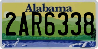 AL license plate 2AR6338