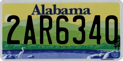 AL license plate 2AR6340
