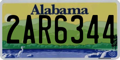 AL license plate 2AR6344