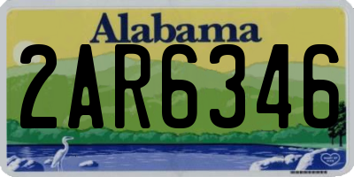 AL license plate 2AR6346