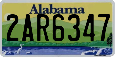 AL license plate 2AR6347