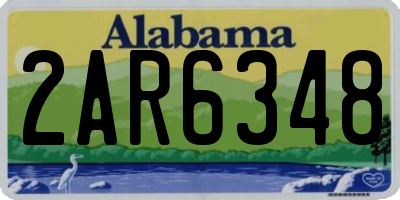 AL license plate 2AR6348
