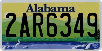 AL license plate 2AR6349
