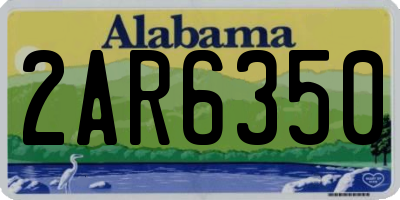 AL license plate 2AR6350