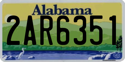 AL license plate 2AR6351