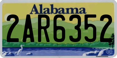 AL license plate 2AR6352