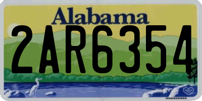 AL license plate 2AR6354