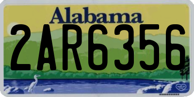 AL license plate 2AR6356