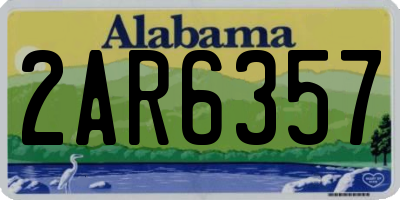 AL license plate 2AR6357