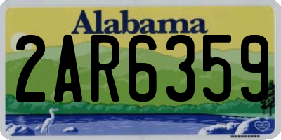 AL license plate 2AR6359