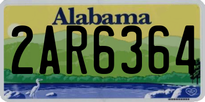 AL license plate 2AR6364