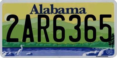 AL license plate 2AR6365