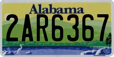 AL license plate 2AR6367