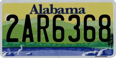 AL license plate 2AR6368