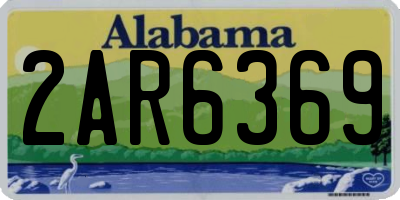 AL license plate 2AR6369