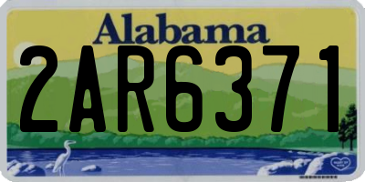 AL license plate 2AR6371