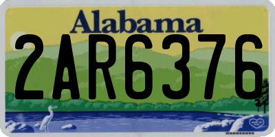 AL license plate 2AR6376