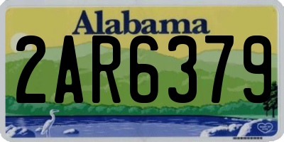 AL license plate 2AR6379