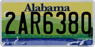 AL license plate 2AR6380