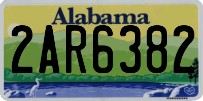 AL license plate 2AR6382