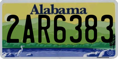 AL license plate 2AR6383