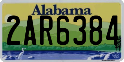 AL license plate 2AR6384