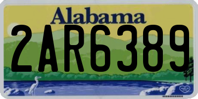 AL license plate 2AR6389