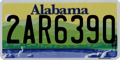 AL license plate 2AR6390