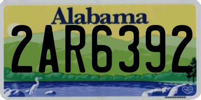 AL license plate 2AR6392