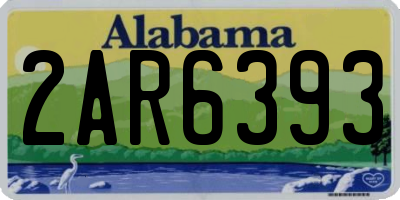 AL license plate 2AR6393