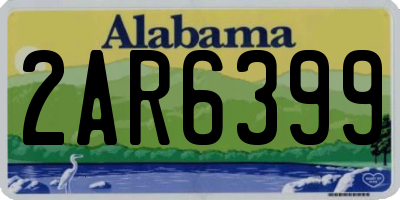 AL license plate 2AR6399